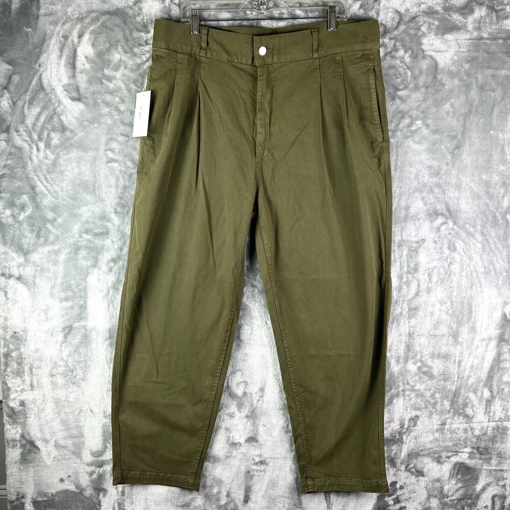 Edwin Isla Pleated Trousers size 34 (36x28) $208 High Rise USA Juniper Gorpcore